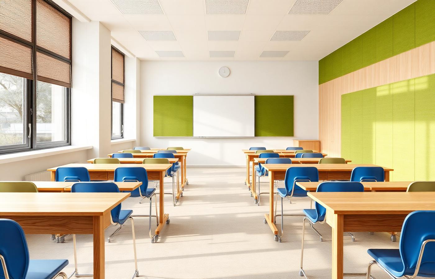 Completed classroom after installation